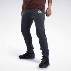 Spodnie Męskie Reebok UFC FG Fight Week Joggers Czarne PL 31ZUWKI